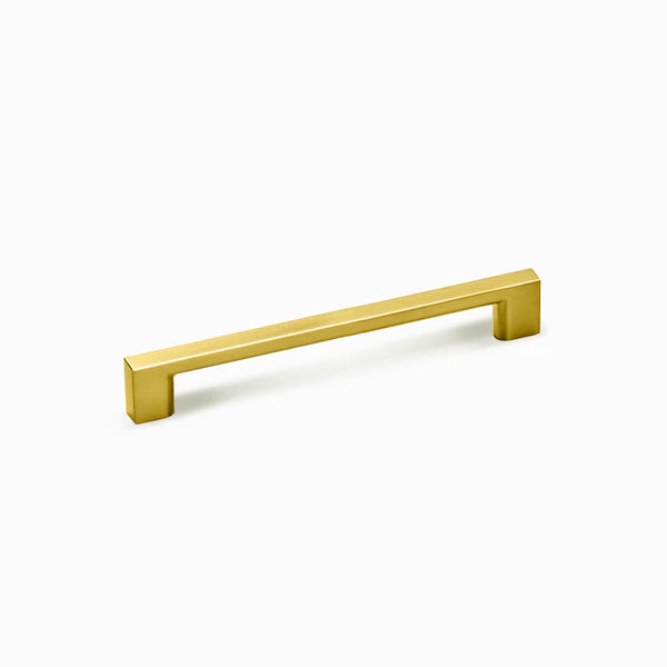 Byron Design Cabinet Hardware - Brushed Brass Door Handle 160mm Lengths