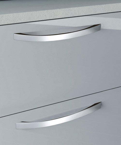 Unionville Polished Chrome Arched Handle Pull Mounted on Drawer Door