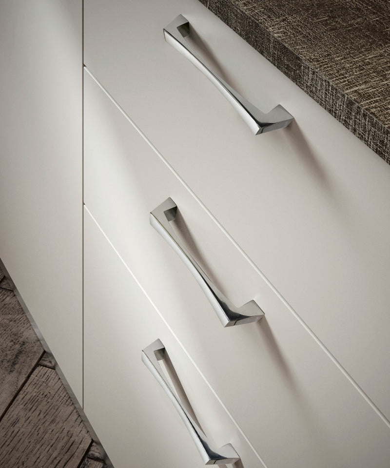 Brant Cabinet Handles in Brushed Nickel and Polished Chrome