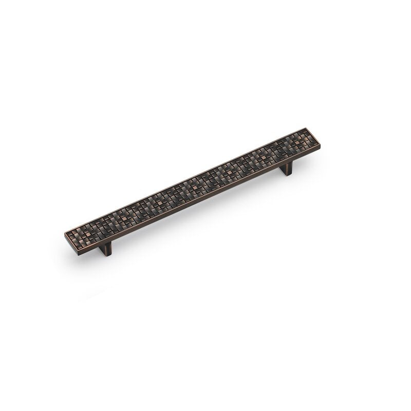 Stone Textured Square MESA Kitchen Cabinet Handle Pull - Egyptian Copper 192mm