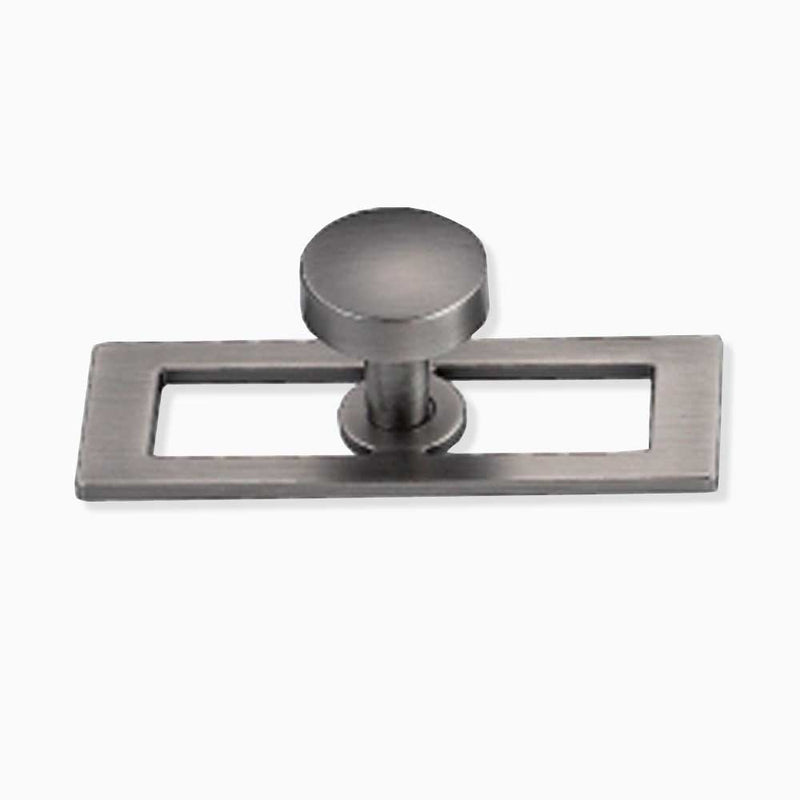 Cliffside with Back Plate Antique Nickel Cabinet Pull Knob