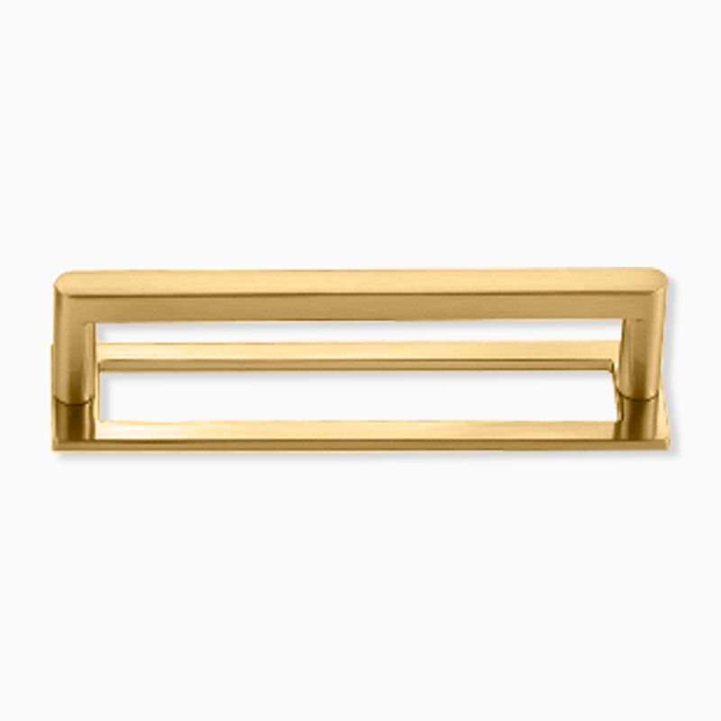 Cliffside with Back Plate - Brushed Brass Cabinet Pull 128mm