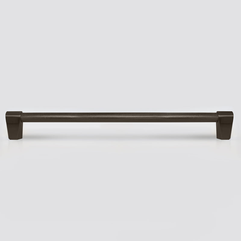 Forever Modern Kitchen Hardware - Brushed Black Stainless Steel Knurled Appliance Pull 18 inches