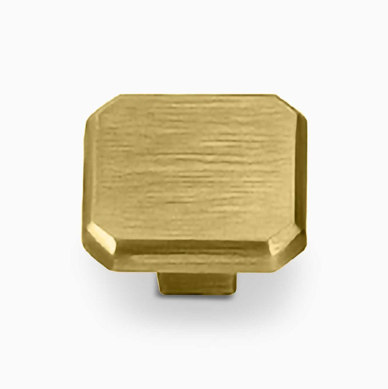 BISTRO Vintage Cabinet Knob - Octagonal Brushed Brass gold Knob