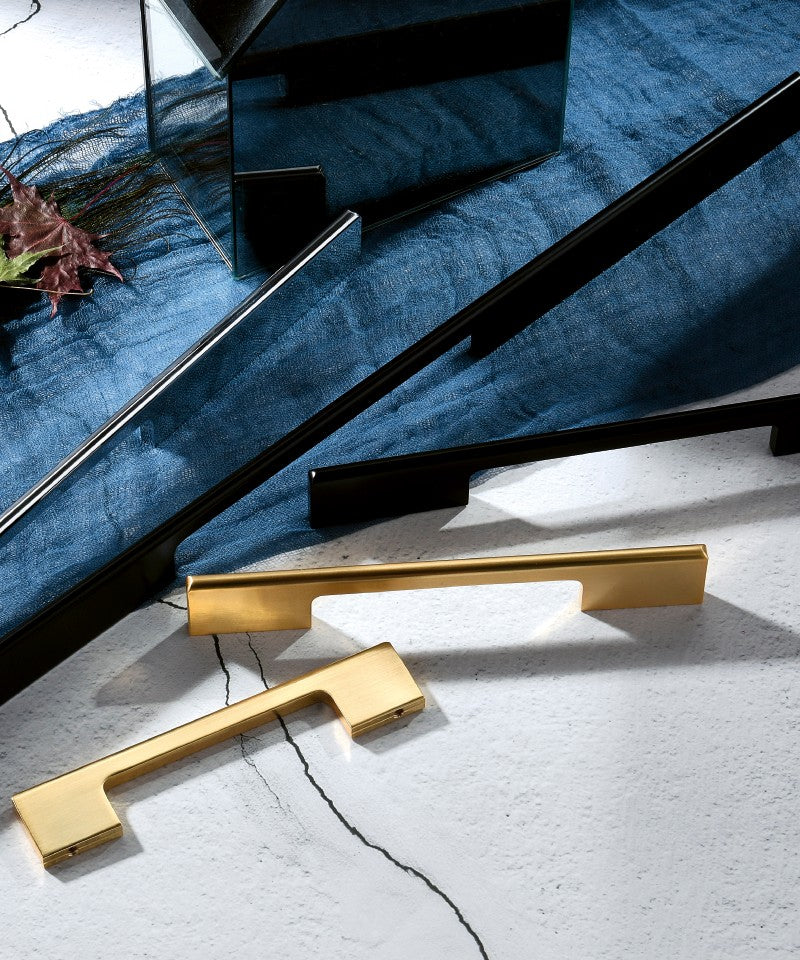 High Quality Furniture Door Handle Matte Gold Brass Drawer Knobs