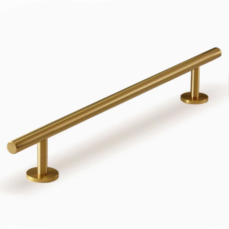 Solid Brass Gold Round Kitchen Appliance Pull 12 inches