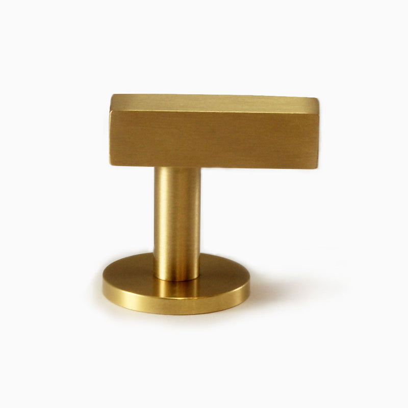 Solid Brass Gold Square Cabinet Knob