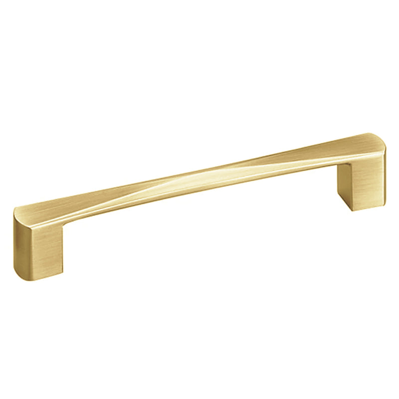 Baden Luxury Designer Cabinet Hardware - Satin Gold Drawer Pull in 128mm