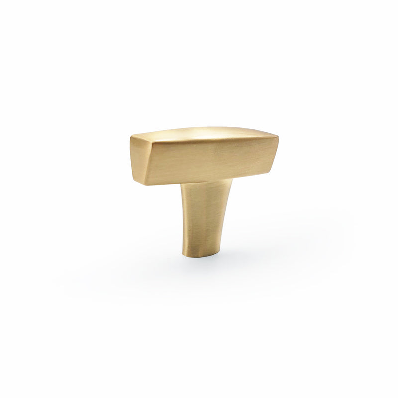 Bicocca Luxury Designer Cabinet Hardware - Satin Gold Cabinet Door T-knob