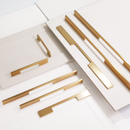 Pomelli Design Luxury Kleinburg Kitchen Drawer Door Pull and Handle in Brushed Brass Gold in Different Sizes
