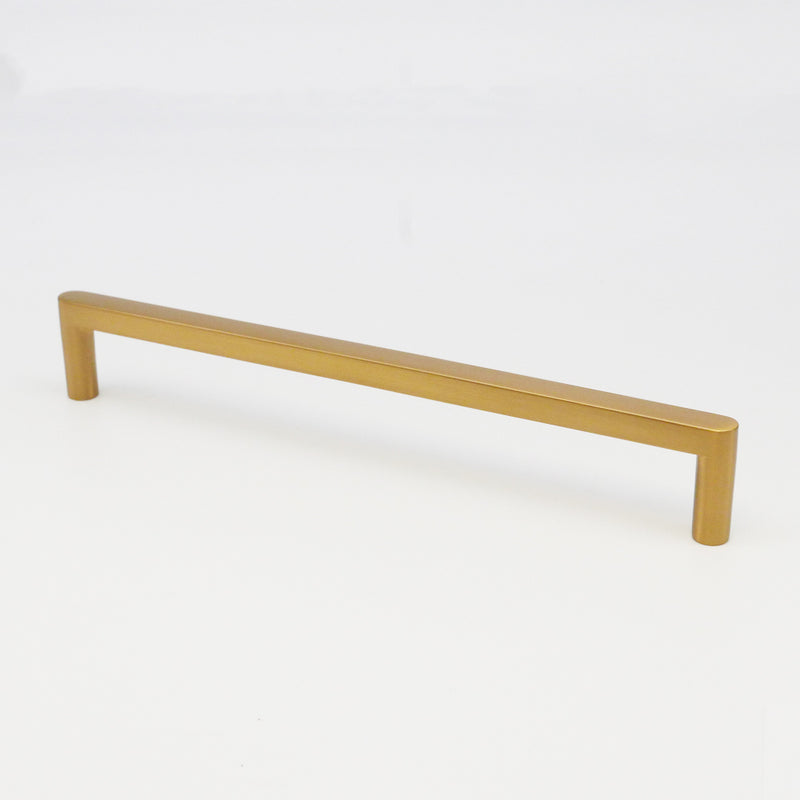  Cliffside Cabinet Pull 192mm in Brushed Brass Gold Finish by Pomelli Designs