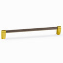 Forever Modern Kitchen Hardware - Brushed Brass and Black Stainless Steel Knurled Cabinet Handle 320mm