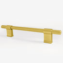 Knurled Modern Lena Textured Kitchen Cabinet Handle Pull - Brushed Brass Gold 128mm