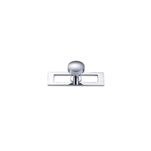 Cliffside with Back Plate Polished Chrome Cabinet Pull Knob
