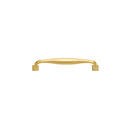 Pomelli Designs BISTRO Vintage Cabinet Hardware - Brushed Brass Door Handle 128mm Length