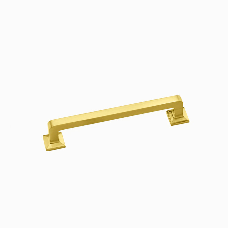 Caledon Cabinet Hardware - Brushed Brass Cabinet Door Handle 128mm Lengths