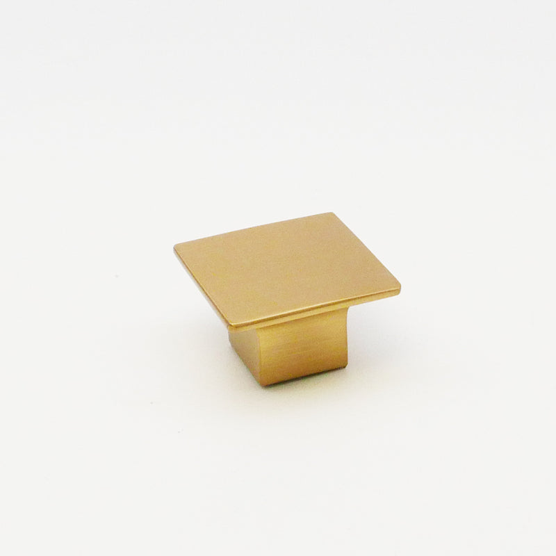 Modern Newton Brushed Brass Gold Kitchen Drawer Knob