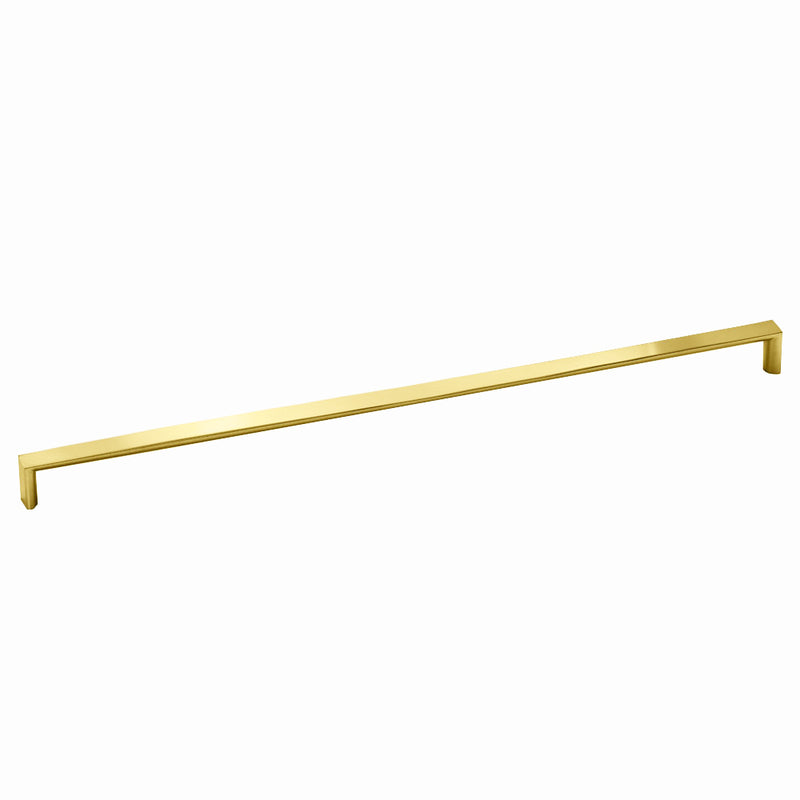 Modern Newton Brushed Brass Gold Kitchen Drawer Long Bar Pull 384mm