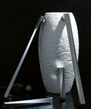 Display of Loretto Twist Cabinet Handle Pull in Polished Chrome and Brushed Nickel Finishes