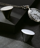 Display of Non-traditional Creative Shaped Maryhill Kitchen Cabinet Knob in Polished Chrome and Brushed Nickel