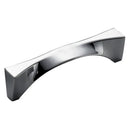 Non-traditional Creative Shaped Maryhill Kitchen Cabinet Handle Pull - Polished Chrome 96mm