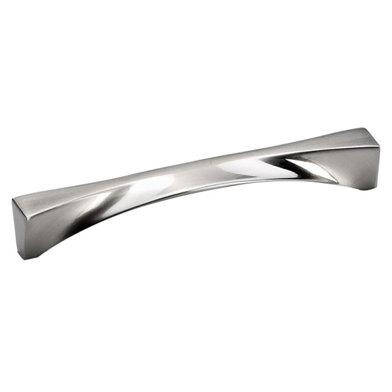 Non-traditional Creative Shaped Maryhill Kitchen Cabinet Handle Pull - Brushed Nickel 160mm