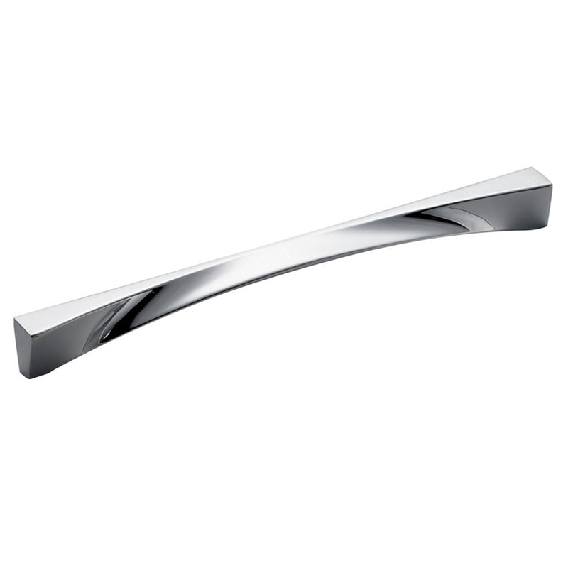 Non-traditional Creative Shaped Maryhill Kitchen Cabinet Handle Pull - Polished Chrome 256mm
