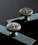  Laval French Style Classic Cabinet Knob in Antique Nickel and Egyptian Copper Finishes