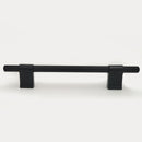 Knurled Modern Lena Textured Kitchen Cabinet Handle Pull - Matte Black 128mm