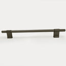 Knurled Modern Lena Textured Kitchen Cabinet Handle Pull - Brushed Black Stainless Steel 192mm