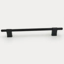 Knurled Modern Lena Textured Kitchen Cabinet Handle Pull - Matte Black 192mm