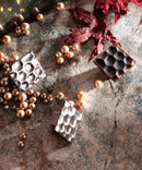 Display of Hammered Rockway Cabinet Knob in Egyptian Copper, Brushed Nickel and Polished Chrome Finishes