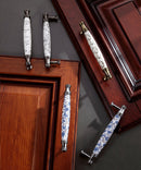 Display of Southdale 4 Vintage Ceramic Kitchen Cabinet Handle Pulls