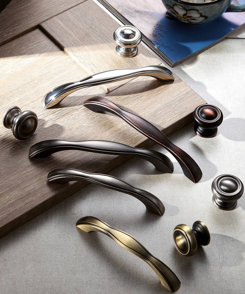 Display of Luxury Designer Cabinet Hardware - Gilmore Cabinet Knobs, Pulls & Handles