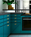 Display of Cliffside Gold Cabinet Back Plate Pull