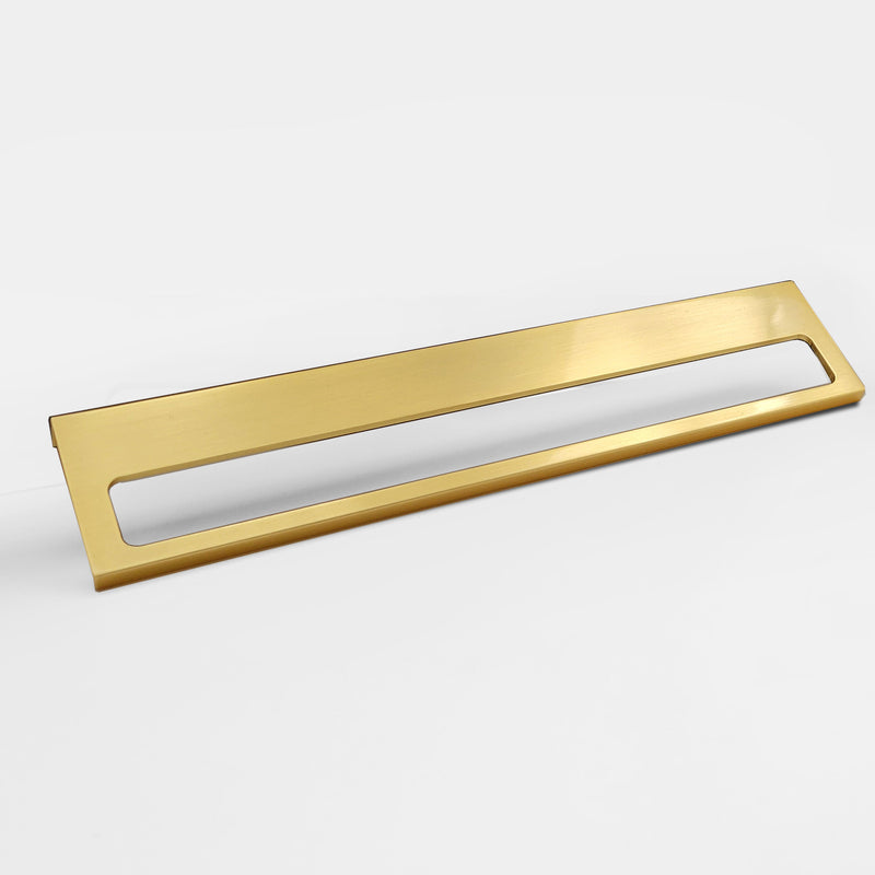 Clean Design Horizon Brushed Brass Kitchen Cabinet Edge Pull 320mm
