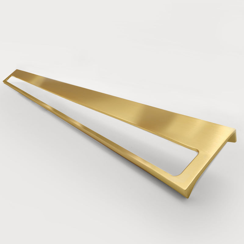 Clean Design Horizon Brushed Brass Kitchen Cabinet Edge Pull 480mm
