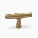 Luxury Riverdale Brass Kitchen Cabinet T Knob 1 in Brushed Brass Gold