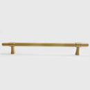 Classy Riverdale Brass Textured and Knurled Cabinet Handle Pull in Brushed Brass Gold 192mm