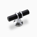 Cambridge Luxury Cabinet Hardware - Matte Black mixed Polished Chrome Cabinet Knob