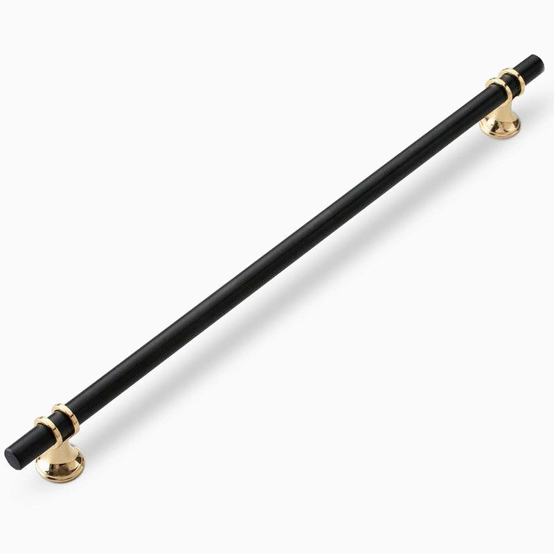Cambridge Luxury Cabinet Hardware - Matte Black mixed Polished Gold Cabinet Pull 320mm Lengths