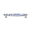 Southdale 4 Vintage Chrome Ceramic Kitchen Cabinet Handle Pull 128mm