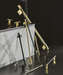 Display of Knurled Modern Lena Textured Kitchen Cabinet Knobs Handles and Appliance Pull