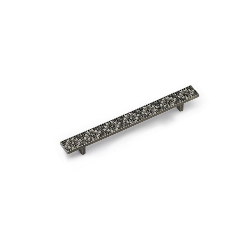 Stone Textured Square MESA Kitchen Cabinet Handle Pull - Antique Tin 192mm