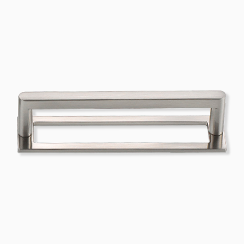 Cliffside with Back Plate - Brushed Nickel Cabinet Pull 128mm