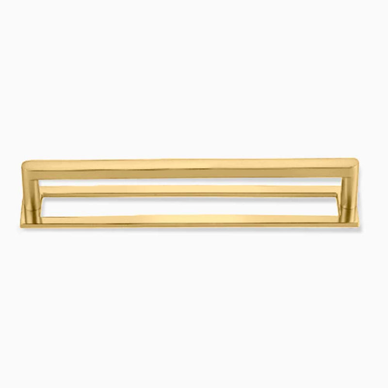 Cliffside with Back Plate - Brush Brass Cabinet Handle 192mm