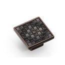 Stone Textured Square MESA Kitchen Cabinet Knob 1 - Egyptian Copper