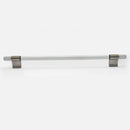 Crystal Glass-like Lena Clear Kitchen Appliance Pull - Brushed Nickel 18 Inches