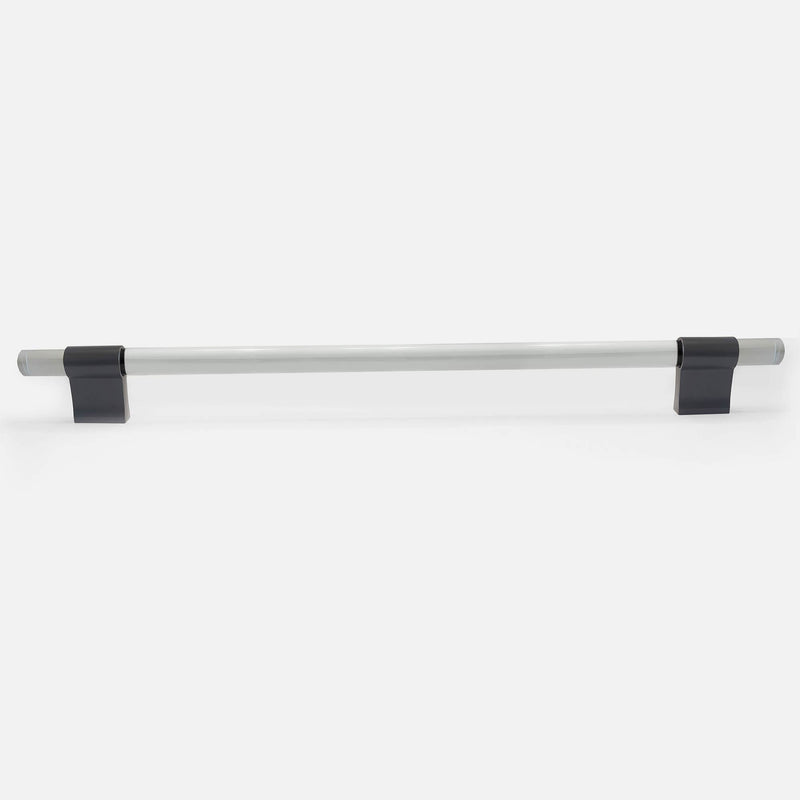 Crystal Glass-like Lena Clear Kitchen Appliance Pull - Matte Black 18 Inches