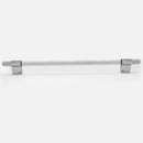 Crystal Glass-like Lena Clear Kitchen Appliance Pull - Polished Chrome 18 Inches